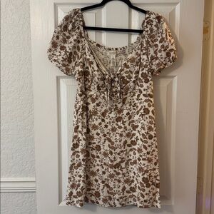 Jessica Simpson Brown Floral Mini Dress